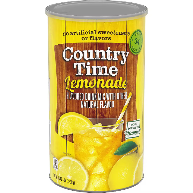 10117 (1) Country Time Drink Mix, Lemonade, 82.5 oz