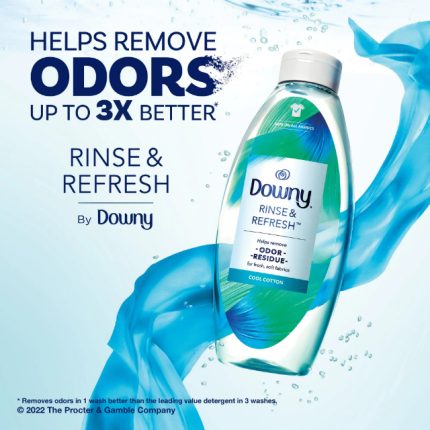 Downy Rinse & Refresh Liquid Laundry Odor Remover and Fabric Softener Cool Cotton 48.00 Fl Oz