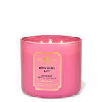White Barn Bath & Body Works Rose Water & Ivy Scented 3 Wick Candle 14.5oz