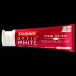 Colgate Optic White Stain Fighter Teeth Whitening Toothpaste, Clean Mint Paste - 4.2 Ounce