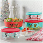 Disney Christmas Pyrex 8 Pieces Glass Food Storage - Image 3