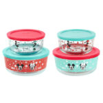 Disney Christmas Pyrex 8 Pieces Glass Food Storage - Image 4