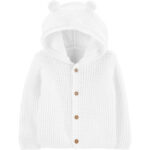 Baby Carter's Hooded Cardigan, Infant Boy's, Size: Newborn, White