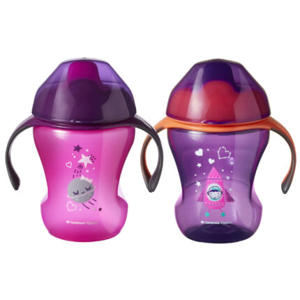 Tommee Tippee Infant Trainer Sippee Cup, 7+ months, 2 pack (Colors & Designs Vary)