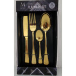 Medici Kitchen 16 Pk M Medici Gold Flatware Stainless Steel Set