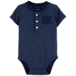 Carter's Baby Boy Henley-Style Bodysuit - Navy