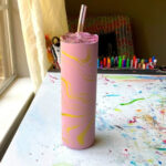 Gold and sparkly rose gold 20oz water bottle from ZAK