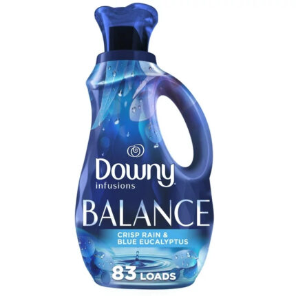Downy Infusions Laundry Fabric Softener Liquid, BALANCE, Crisp Rain and Blue Eucalyptus