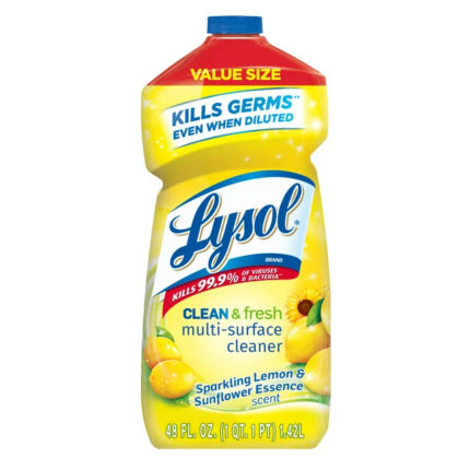 Lysol Multi-Surface Cleaner, Sanitizing and Disinfecting Pour, to Clean and Deodorize, Sparkling Lemon & Sunflower Essence