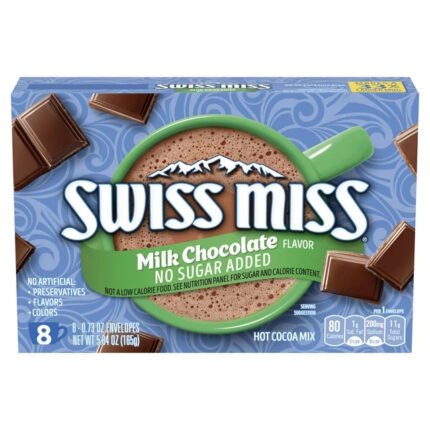 Swiss Miss No Sugar Added Milk Chocolate Flavored Hot Cocoa Mix 8 Count Hot Cocoa Mix Packets