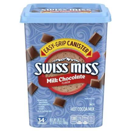 Swiss Miss Milk Chocolate Flavored Hot Cocoa Mix Square Canister