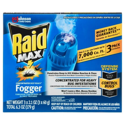 Raid® Max Concentrated Deep Reach Fogger, 2.1 fl oz, 3 ct