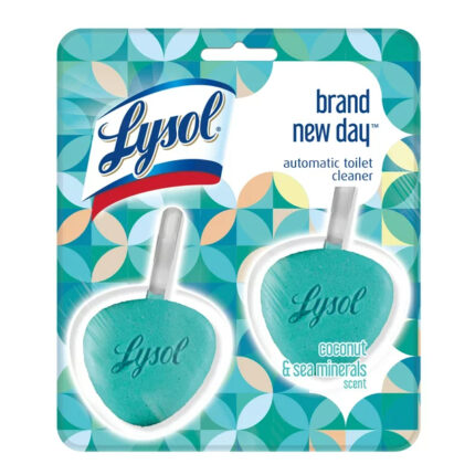 Lysol Automatic In-The-Bowl Toilet Cleaner, Cleans and Freshens Toilet Bowl, Coconut Water & Sea Minerals Scent, 2ct