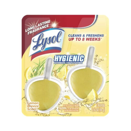Lysol Automatic In-The-Bowl Toilet Cleaner, Cleans and Freshens Toilet Bowl, Lemon Breeze Scent